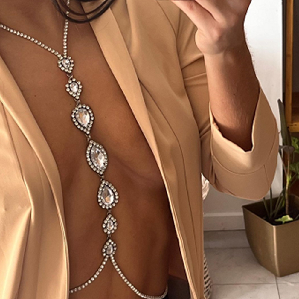Fashion Sexy Water Drop Neckla - Body Jewelry 评论和价格