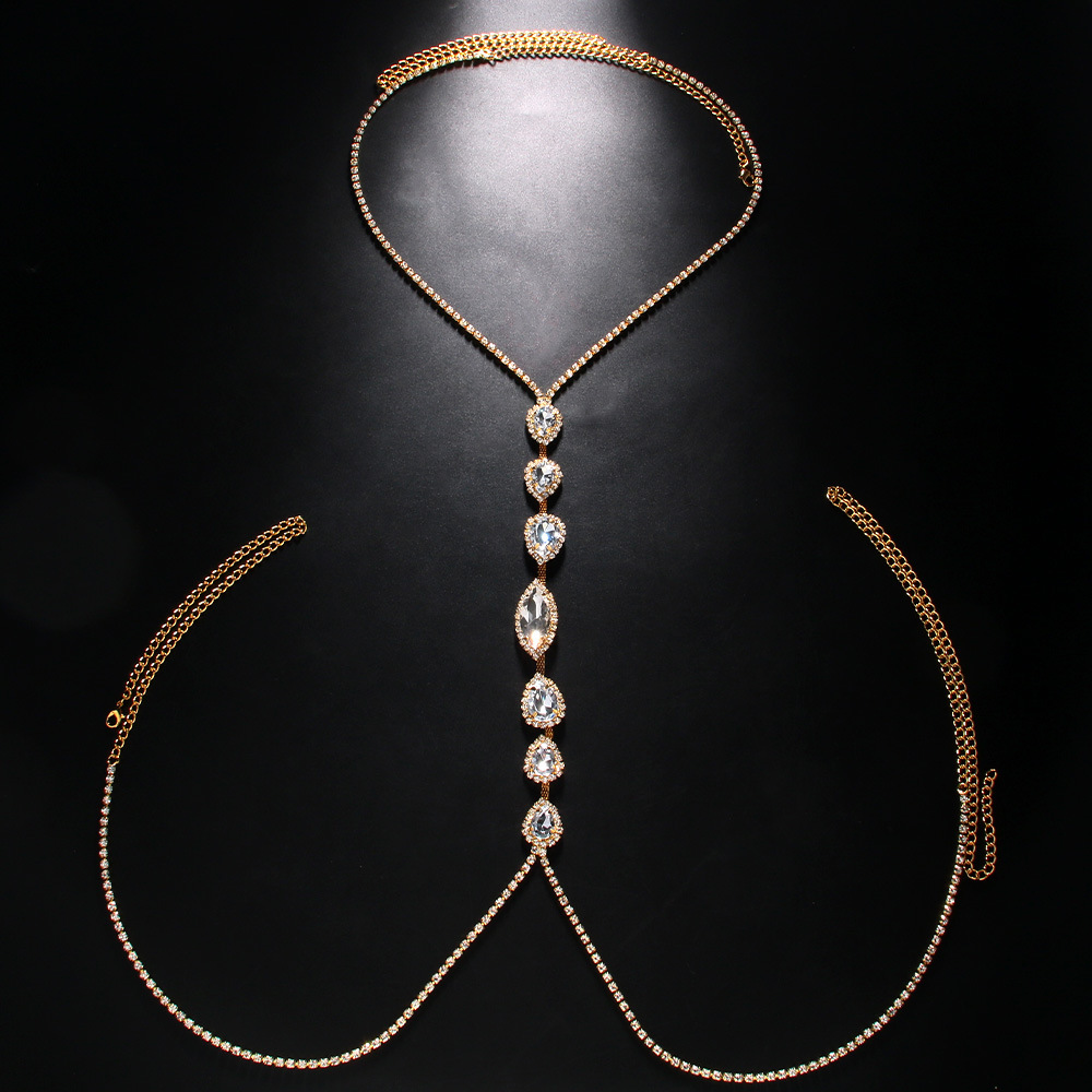 Fashion Sexy Water Drop Neckla - Body Jewelry 评论和价格