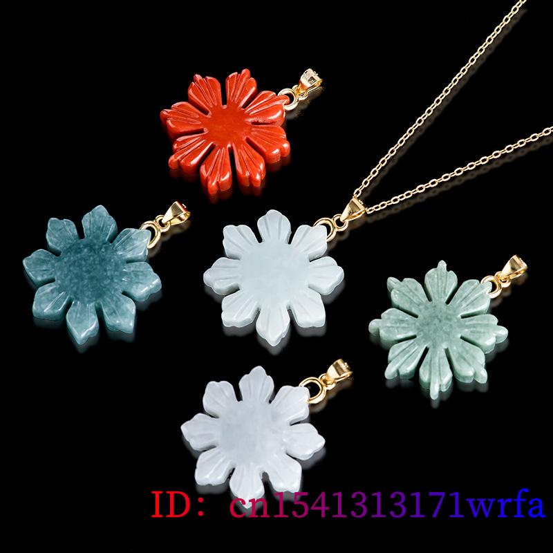 Myanmar Jade Sunflower Pendant - Necklaces 评论和价格