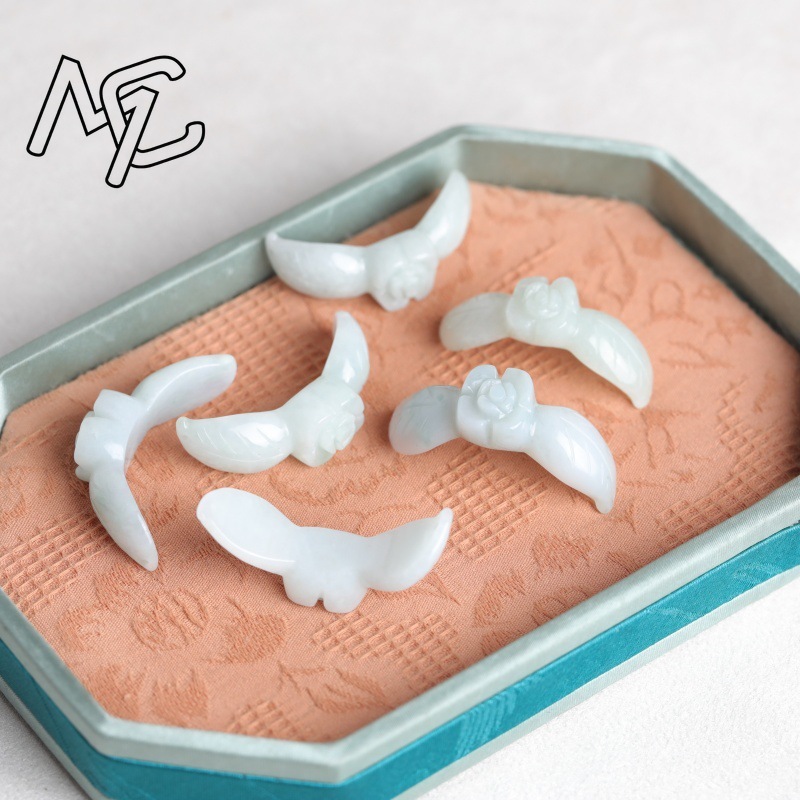2PC Natural White Jadeite Jade - Earrings 评论和价格