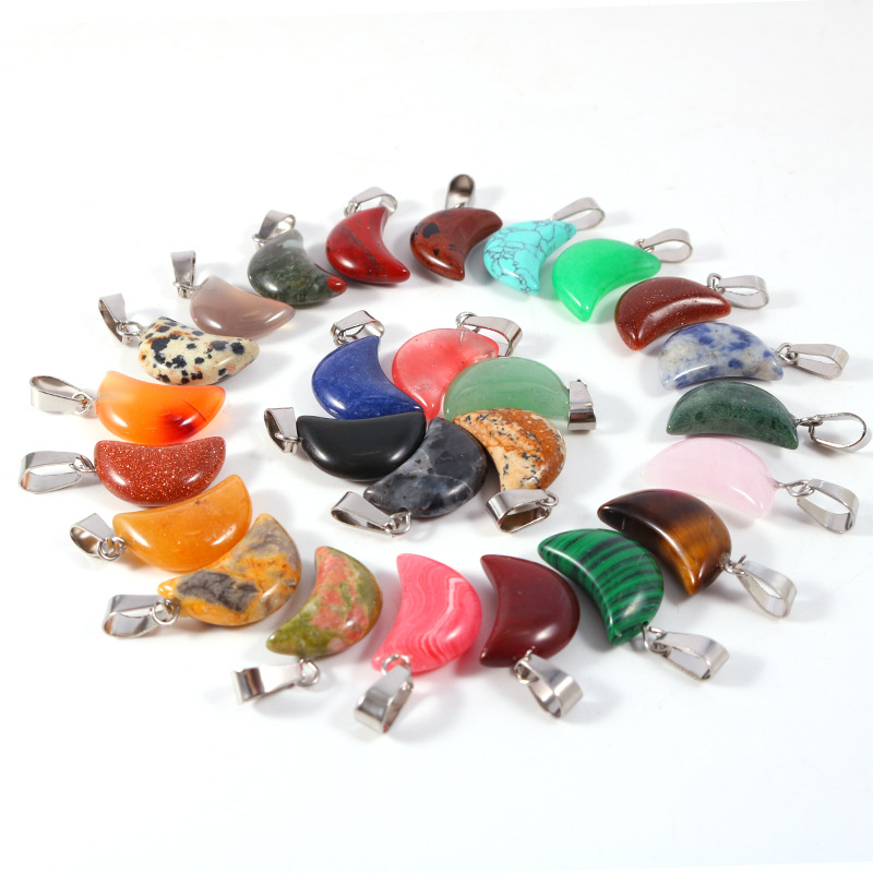 20pcs/ Bag Natural Stone Cryst - Crystal Pendant Necklace Natural Stone 评论和价格