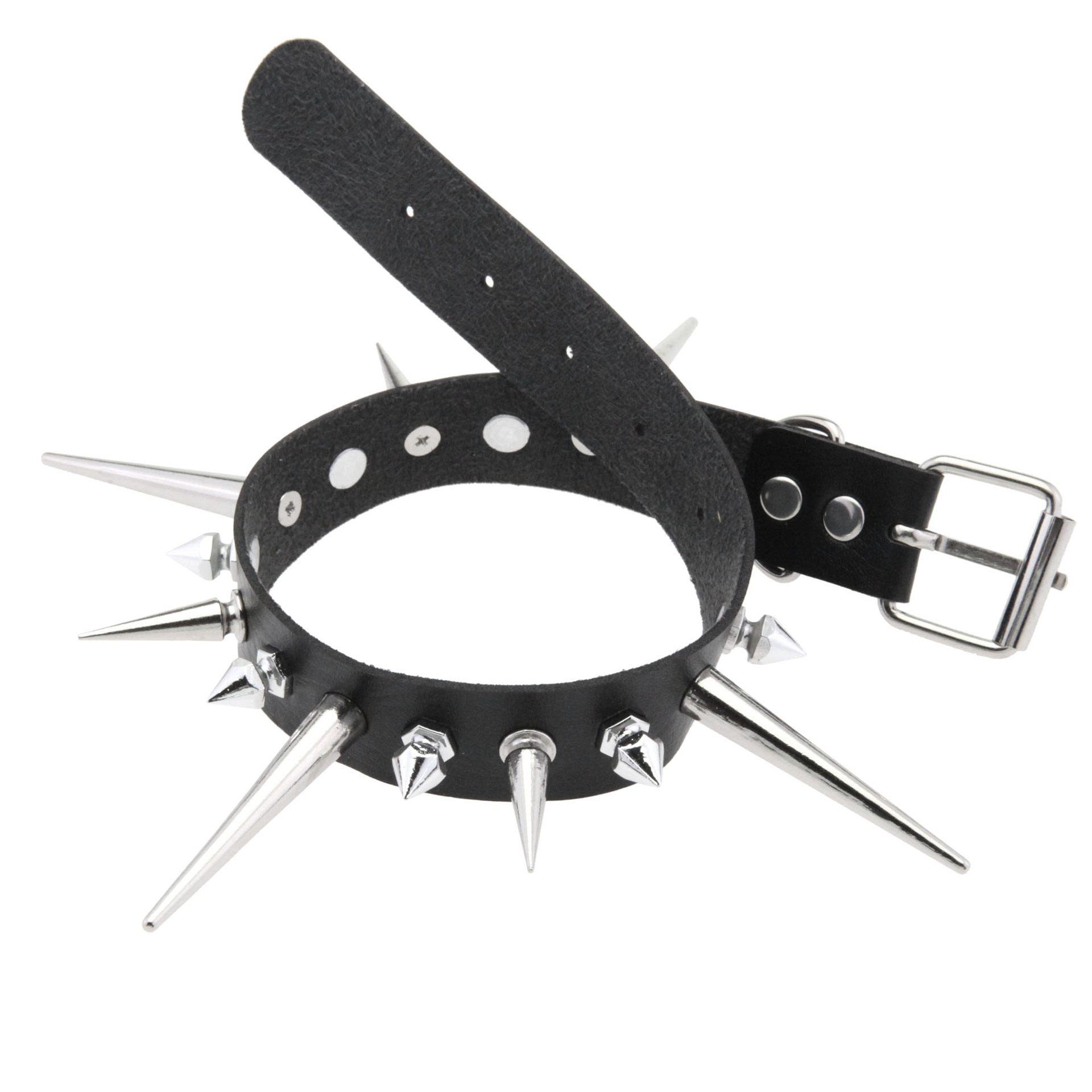 Goth Long Spike Choker Punk Fa - Goth Punk Spike Choker 评论和价格